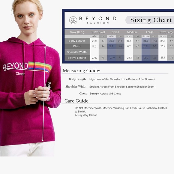 NWT/Beyond Fashion 100% Cashmere Sweater - Picture 5 of 5